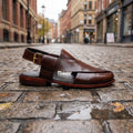 Kaptan Leather Chapal - Brown