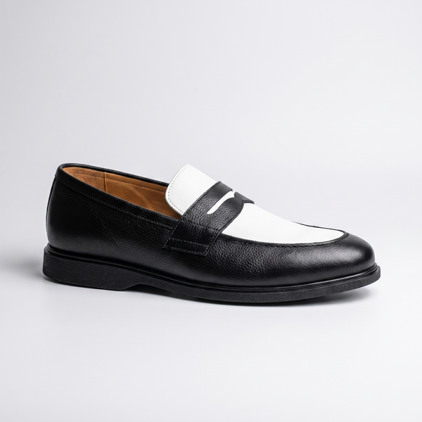 Executive Leather Penny Loafer Two Tone - studio shot