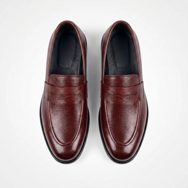 Executive Leather Penny Loafer - Oxblood