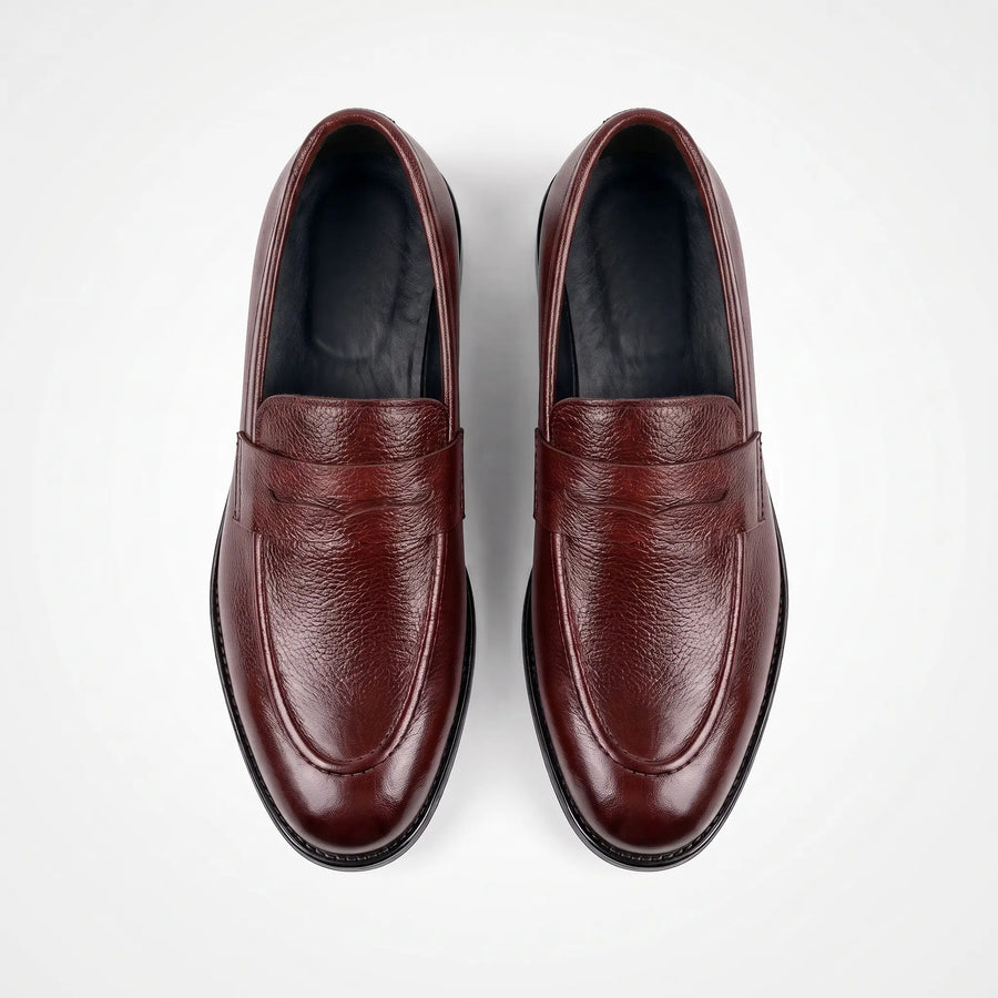 Executive Leather Penny Loafer - Oxblood