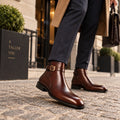 Buckle Strap Jodhpur Chelsea- Patina Finish - Brown