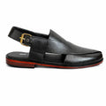 Kaptan Leather Chapal - Black