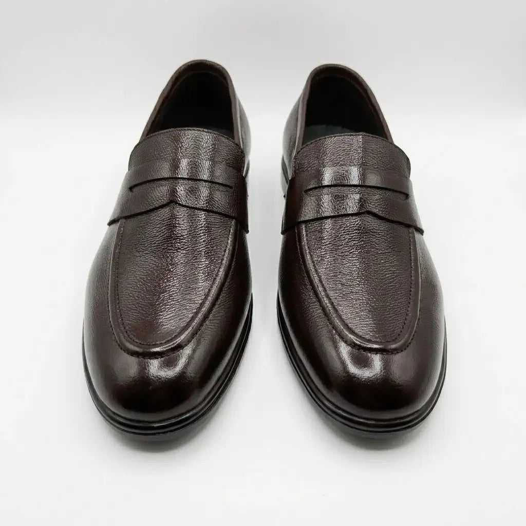 Executive Leather Penny Loafer - Brown