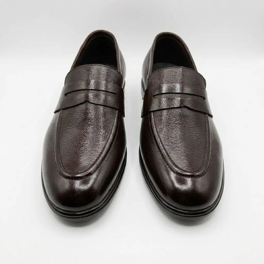 Executive Leather Penny Loafer - Brown