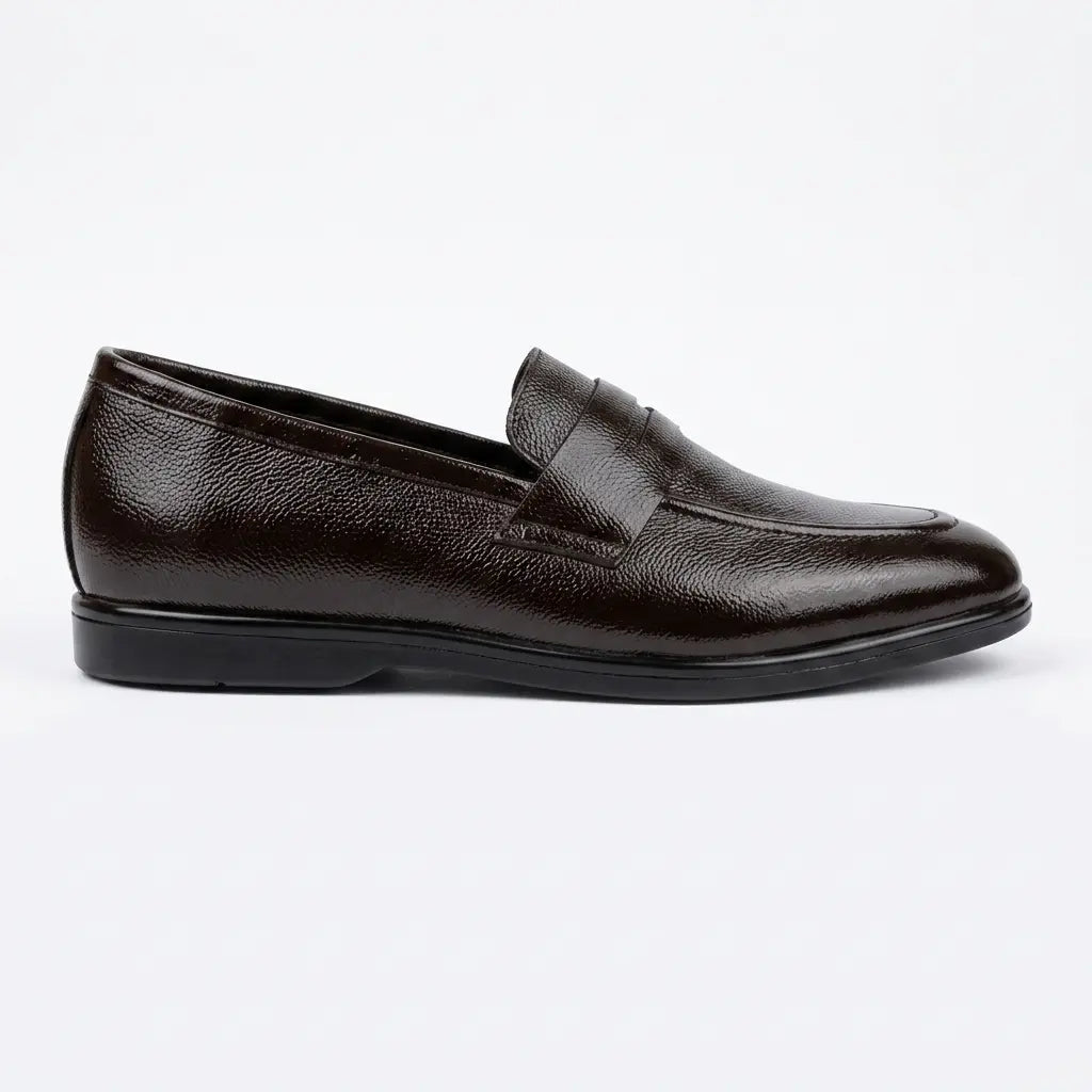 Executive Leather Penny Loafer - Brown