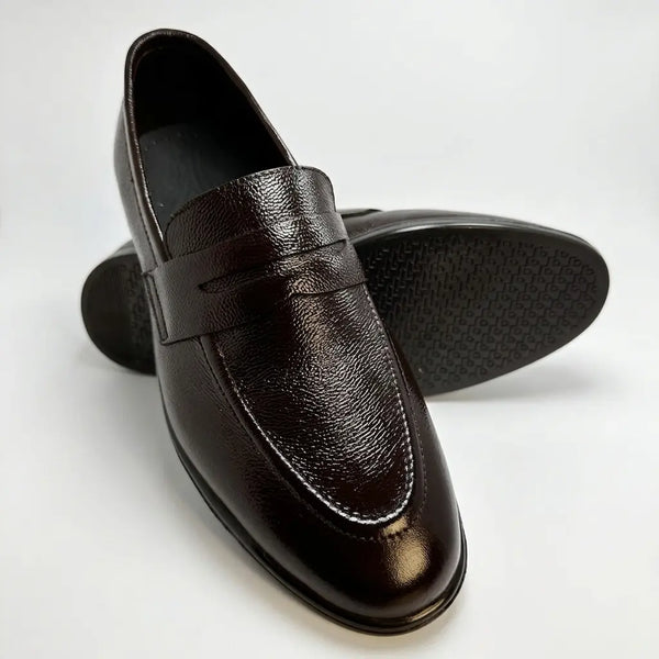 Executive Leather Penny Loafer - Brown
