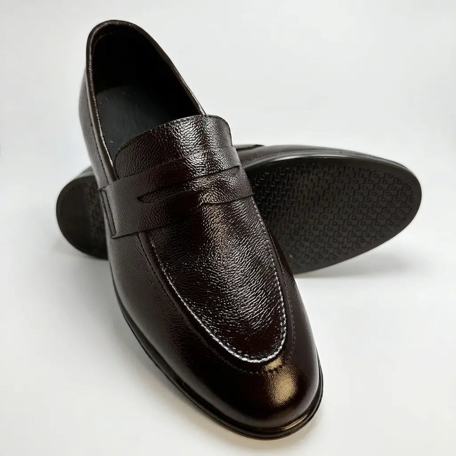Executive Leather Penny Loafer - Brown
