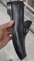 Horsebit Classic Leather Loafers - Black