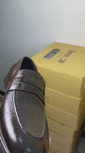 Executive Leather Penny Loafer - Brown