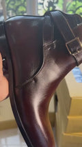 Buckle Strap Jodhpur Chelsea- Patina Finish - Brown
