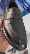 Executive Leather Penny Loafer - Black