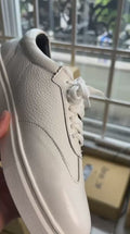 Zorva Meridian - Pebbled Leather Sneaker | White