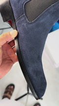 Italian Cut Down Toe Suede Chelsea - Royal Blue