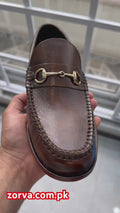 Horsebit Classic Leather Loafers - Brown