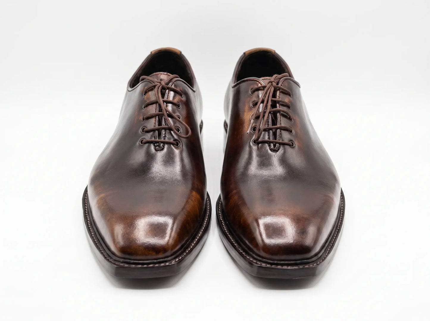 Squaretoe Patina Wholecut Oxfords - Goodyear Welted
