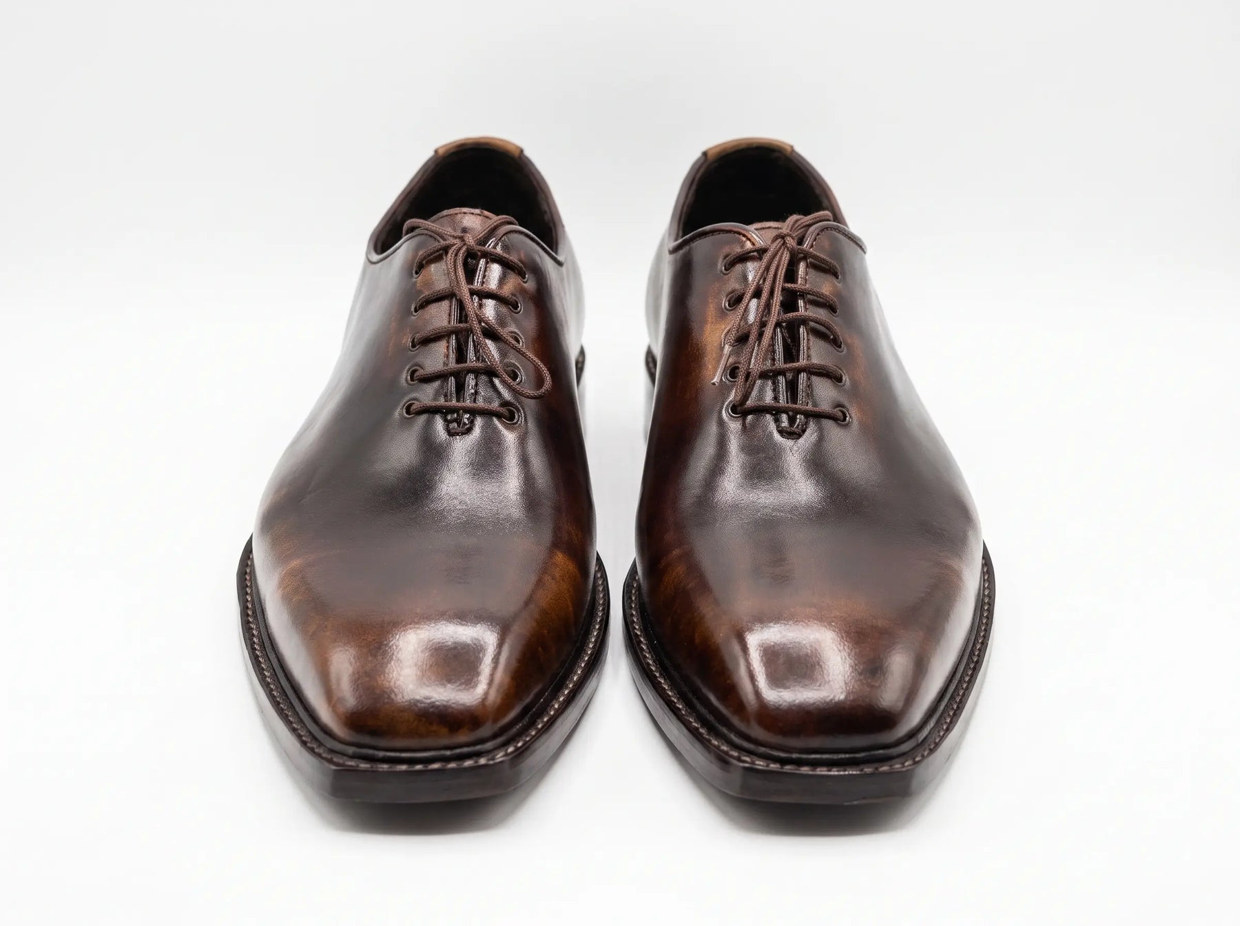 Squaretoe Patina Wholecut Oxfords - Goodyear Welted