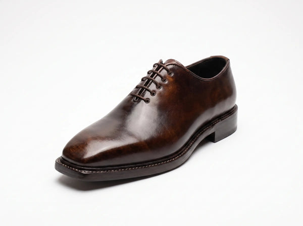 Squaretoe Patina Wholecut Oxfords - Goodyear Welted