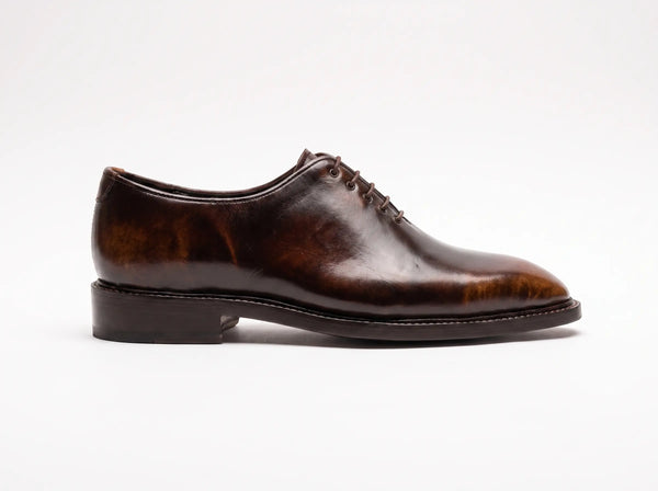 Squaretoe Patina Wholecut Oxfords - Goodyear Welted