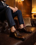 Squaretoe Patina Wholecut Oxfords - Goodyear Welted