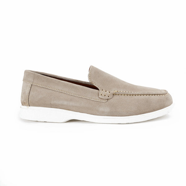 Premium Suede Leather Loafers - Beige